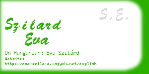 szilard eva business card