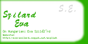 szilard eva business card